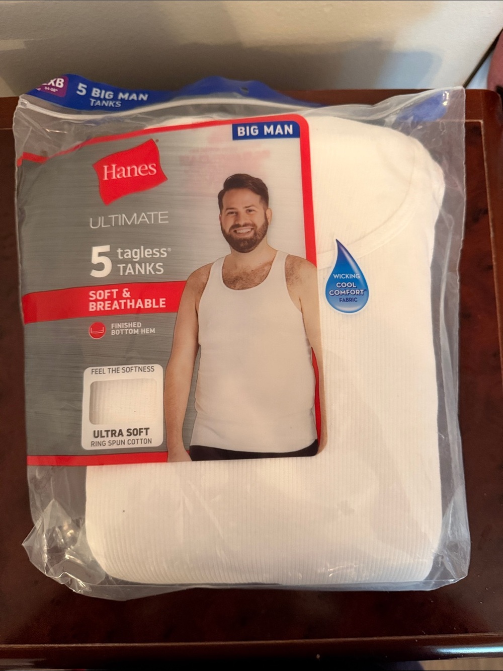 Hanes 5 Big Man Tagless Tanks (Size: 2XB)